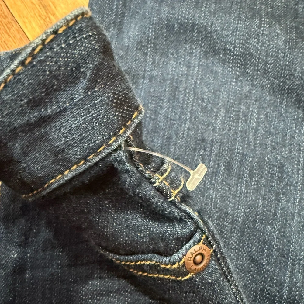 Ralph Lauren Girls Dark Wash Straight Leg Jeans Size 6X Classic Denim Vintage